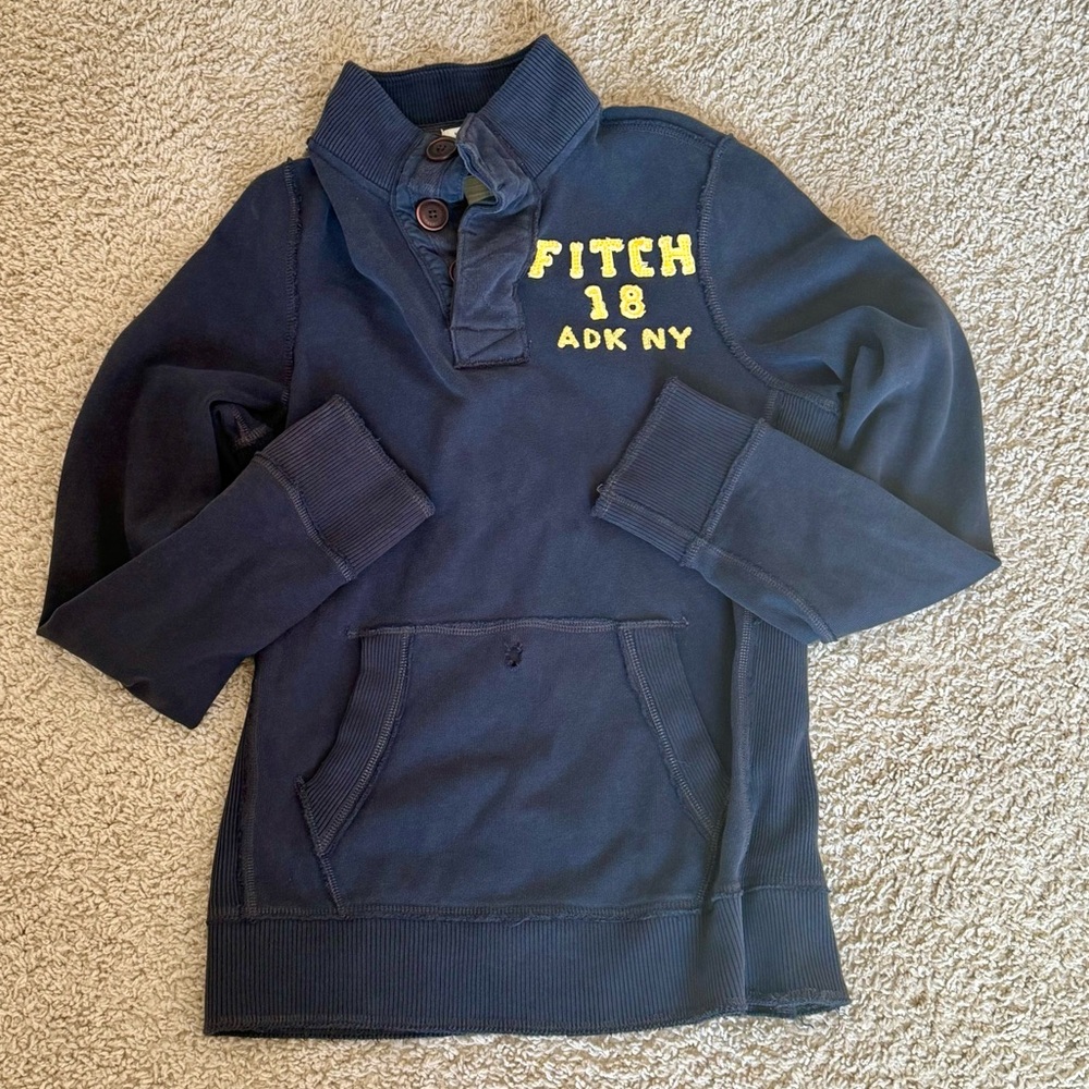 Men’s Navy Blue L/S with Distressed Accents - Muscle Med